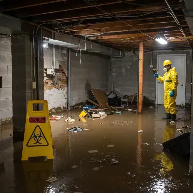 Flooded Basement Electrical Hazard in Saint Peter, MN Property